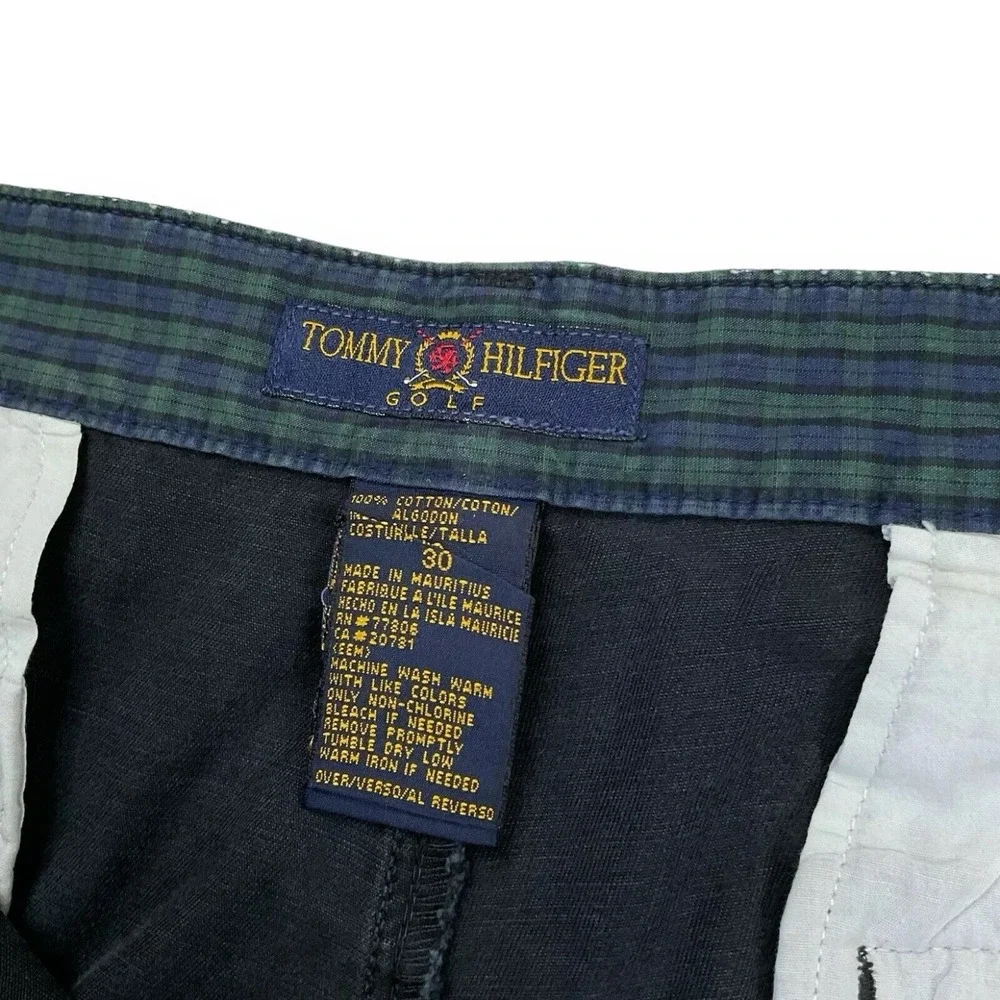 Tommy Hilfiger Golf Pants Men 30 (ACTUAL 35x27) Black Vintage Chino Twill Casual